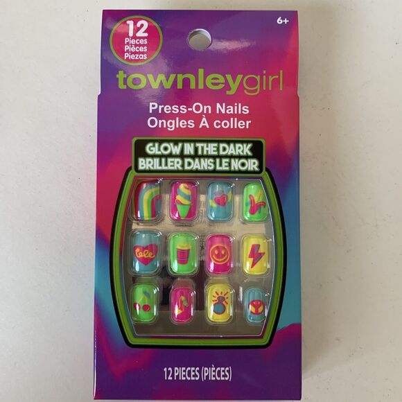 Barbie Press On Nails Glow in the Dark Rainbow 3 Variety Lot Child Size Ages 6+ - Picture 3 of 8